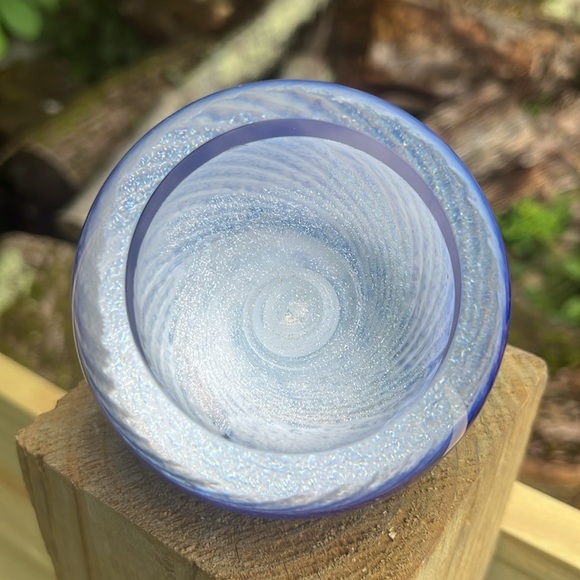 Glass Eye Studio Hand Blown Celestial Series Andromeda Art Glass Paperweight - Picture 2 of 9